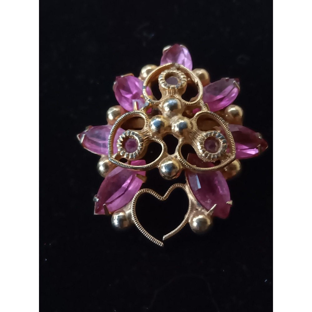 Juliana Givre Pink Brooch Pin Vintage Rare